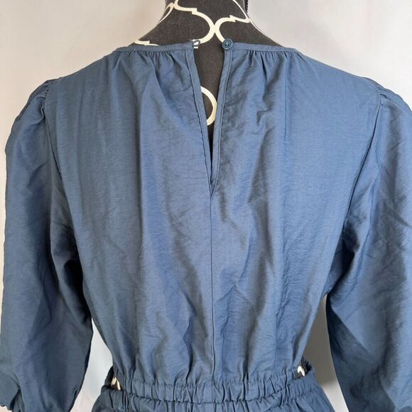 Isabel by Ingrid + Isabel Blue Cut Out Waist Sides Midi Maternity Dress Size XS - Picture 11 of 16